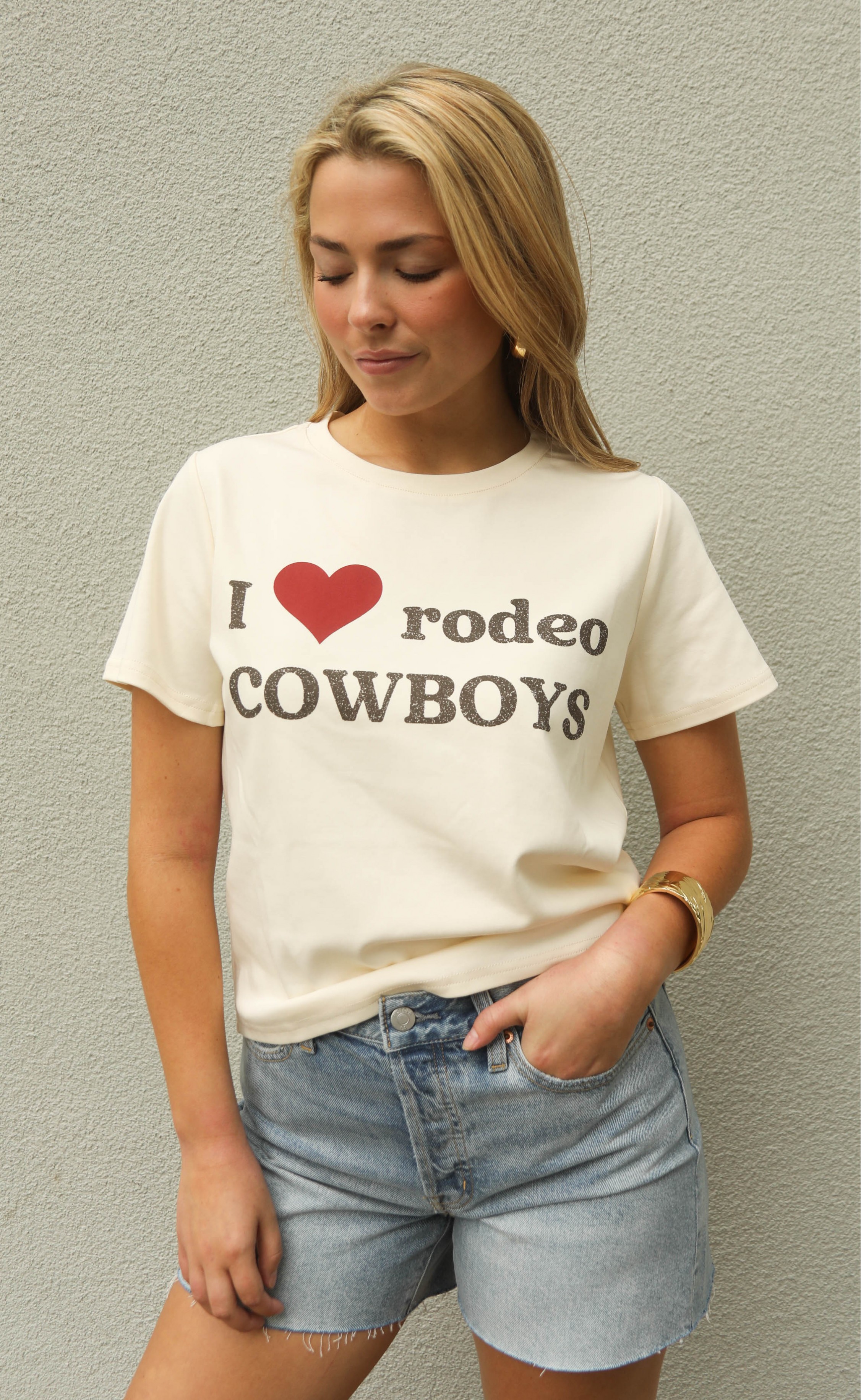 I Heart Cowboys Baby Tee – Fitted & Flirty W...