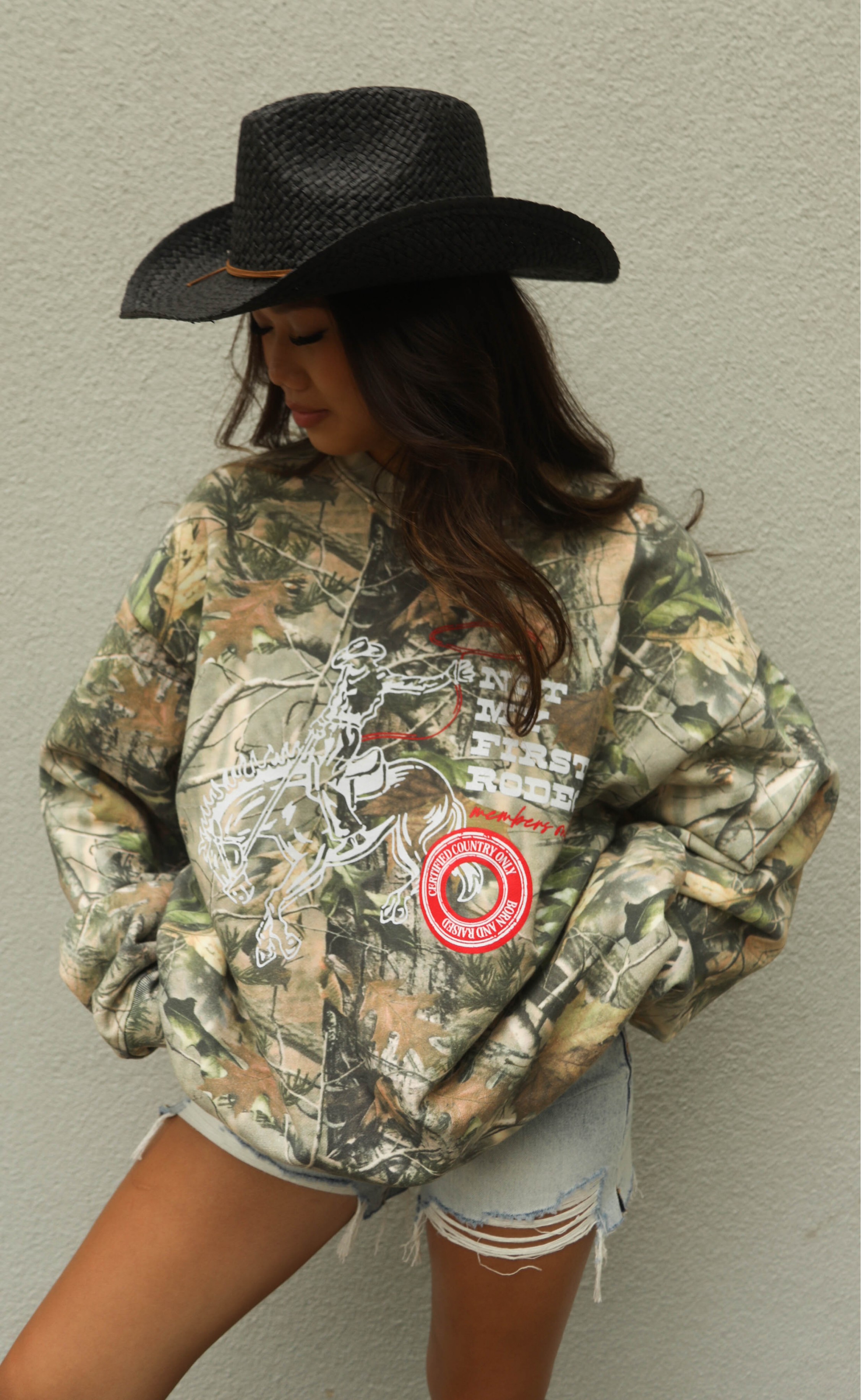 Members Only Graphic Camo Sweatshirt – Soft Fabr...