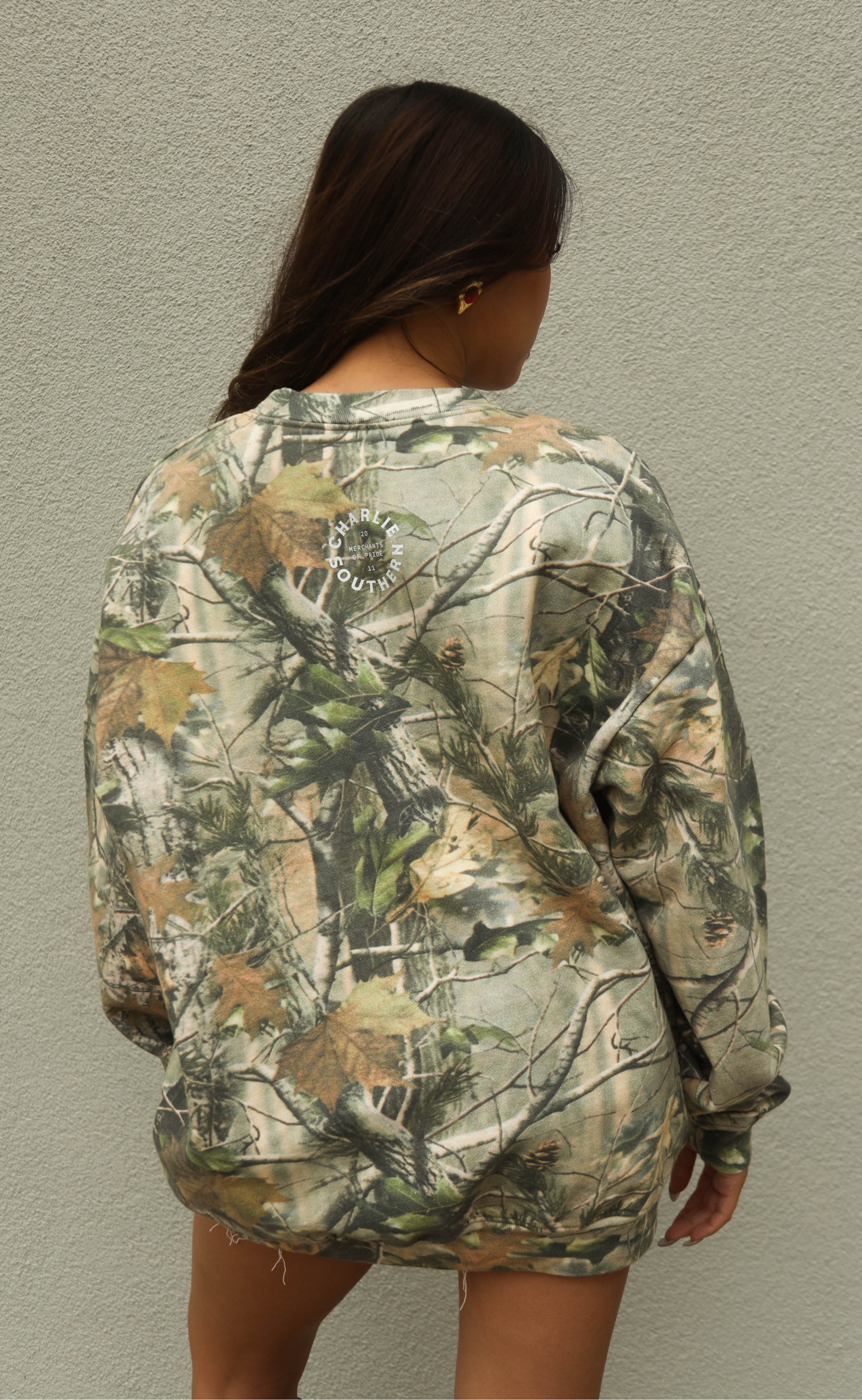 Members Only Graphic Camo Sweatshirt – Soft Fabric with Military-Inspired Design