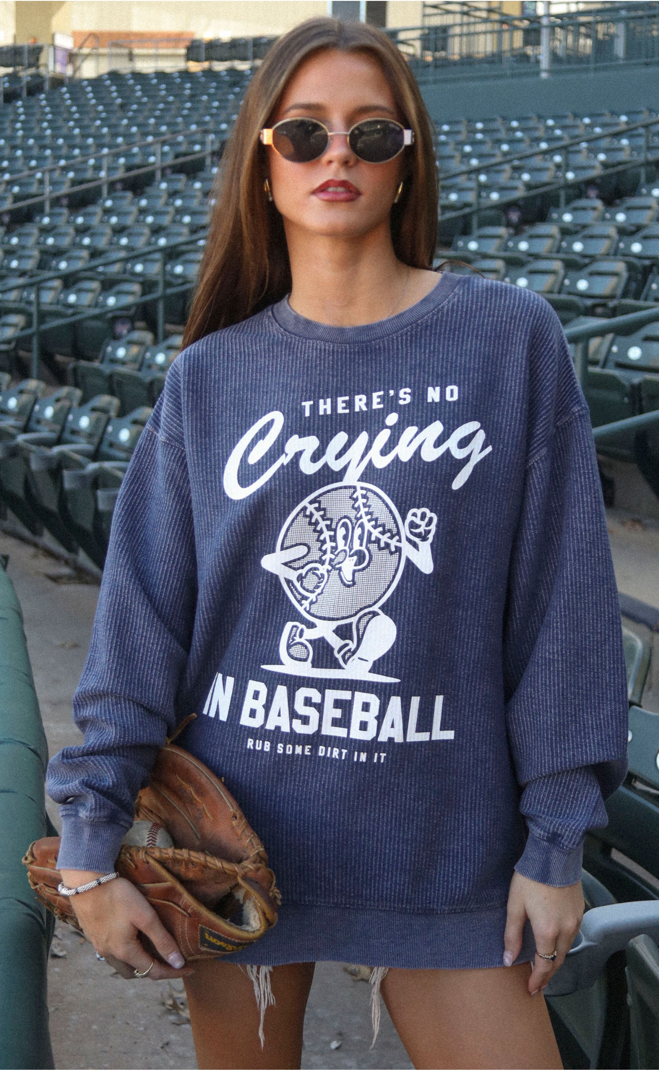 No Crying in Baseball Cord Shirt – Perfect Blend of Sporty Attitude and Vintage Style