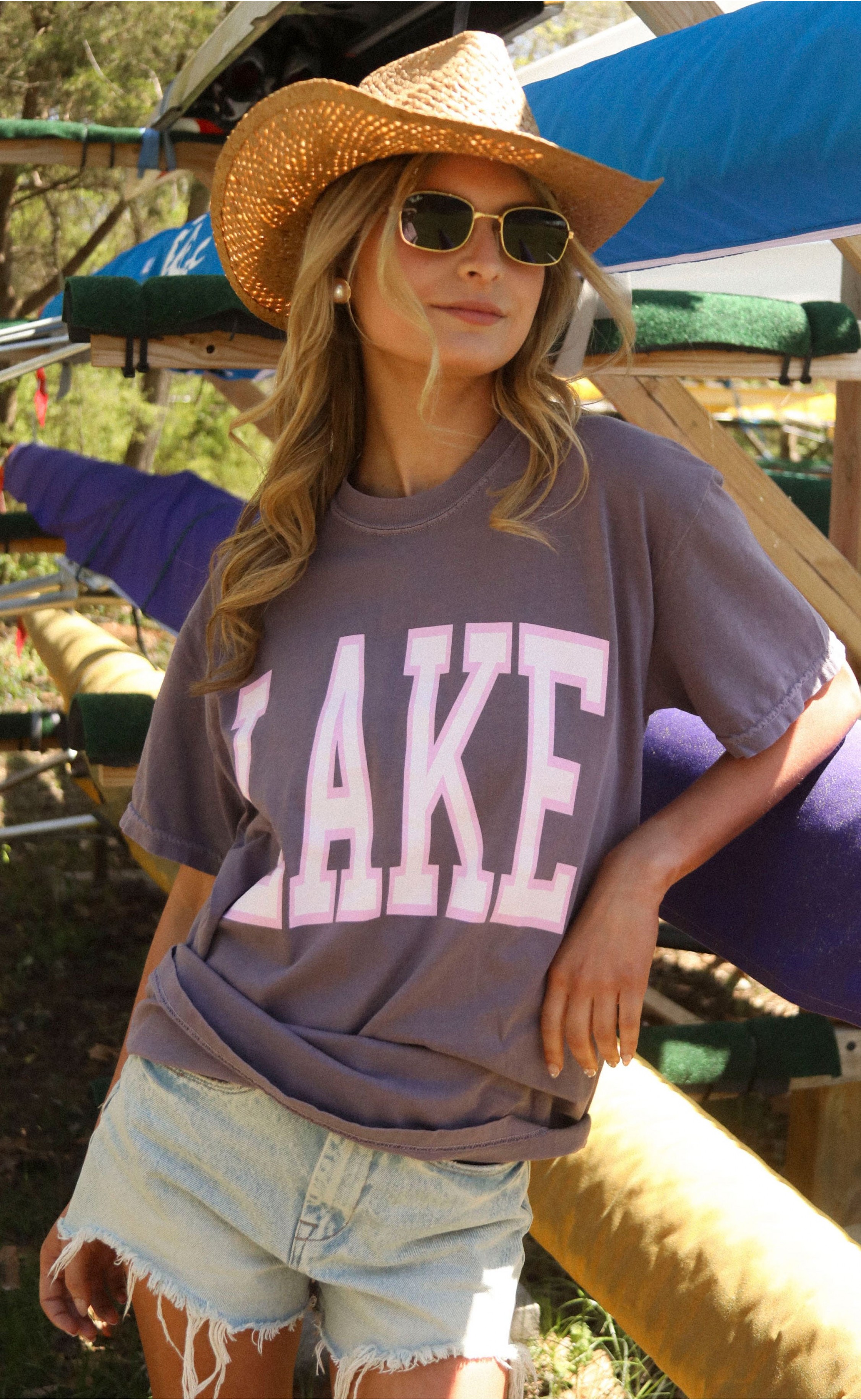 Classic Lake Purple Tee – Relaxed Fit with Nosta...