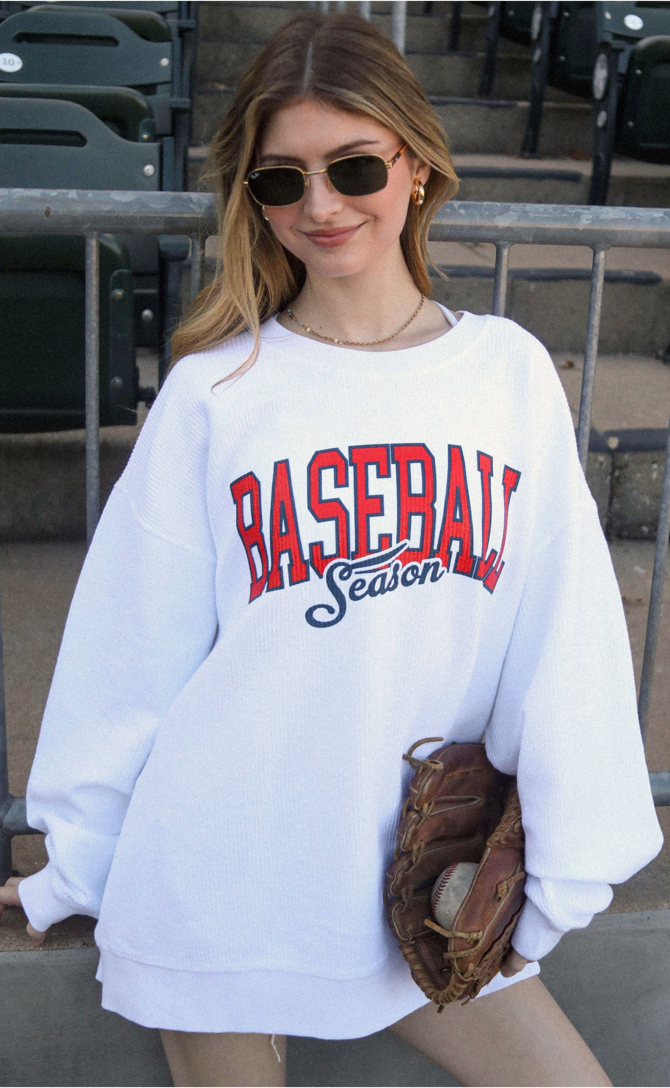 Retro Baseball Season Corduroy Top – Cozy Fabric...