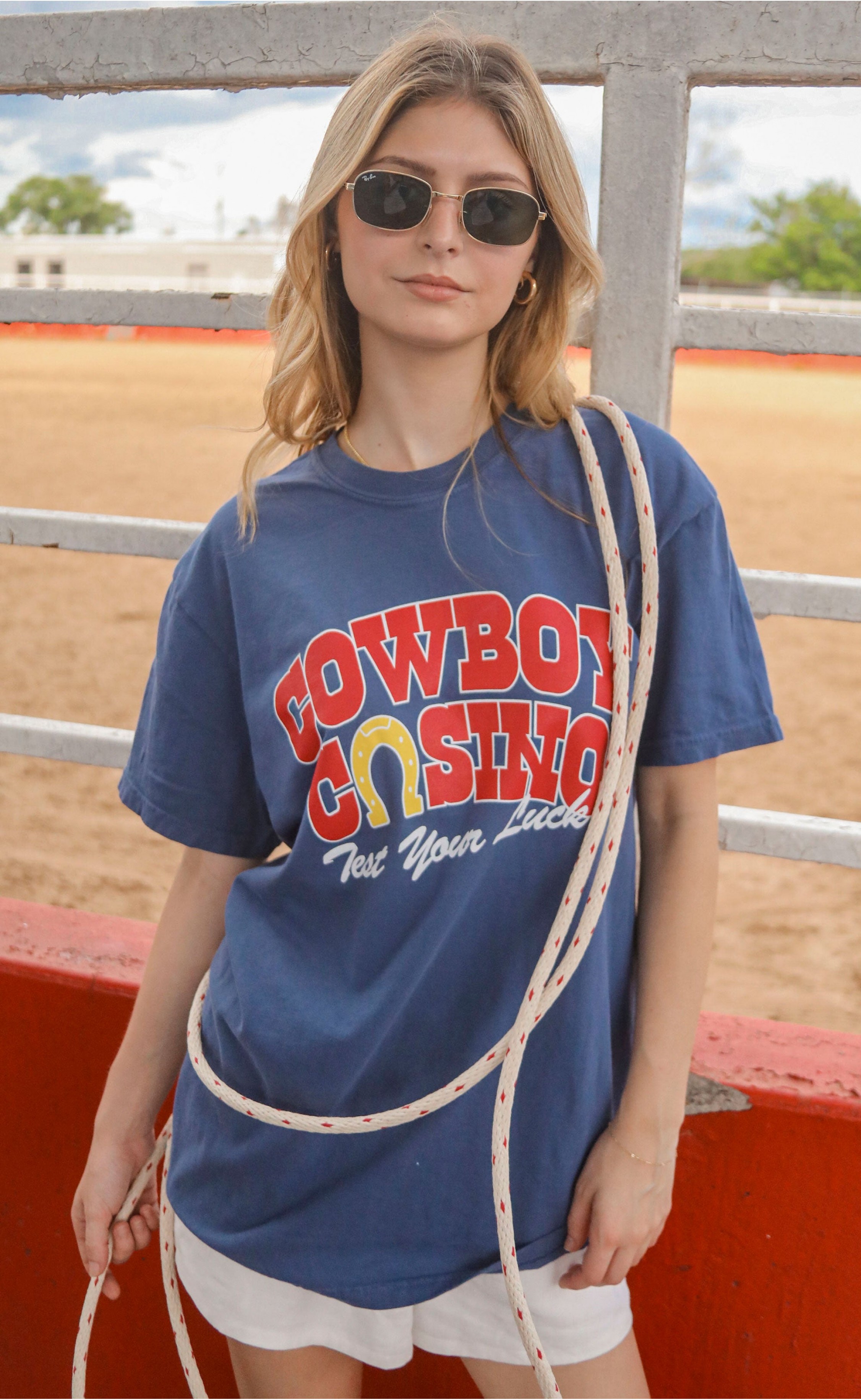 Cowboy Casino Graphic T-Shirt – Soft Cotton with Retro Gambling Design