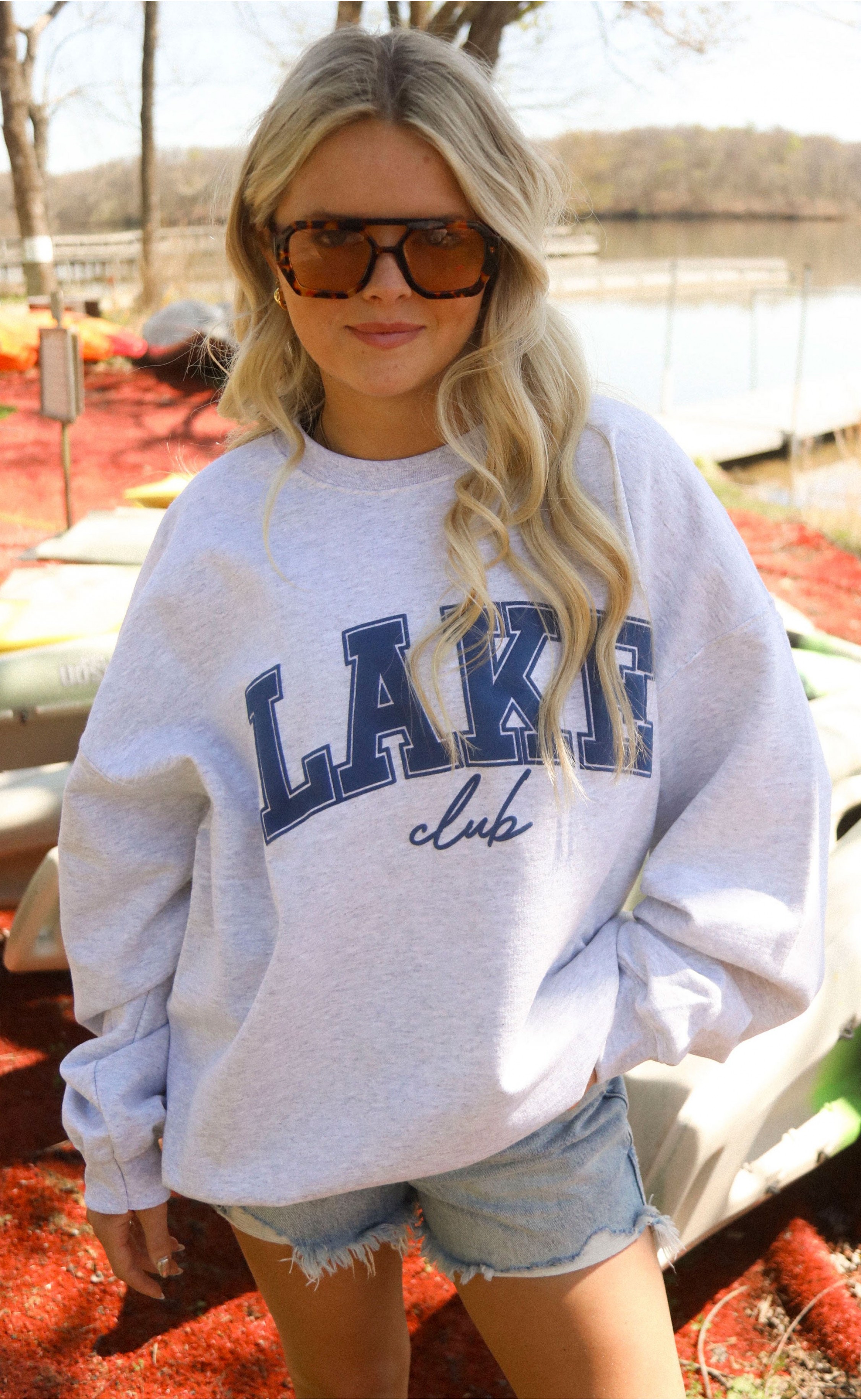 Lake Club Graphic Crewneck – Comfortable and Stylish for Weekend Getaways