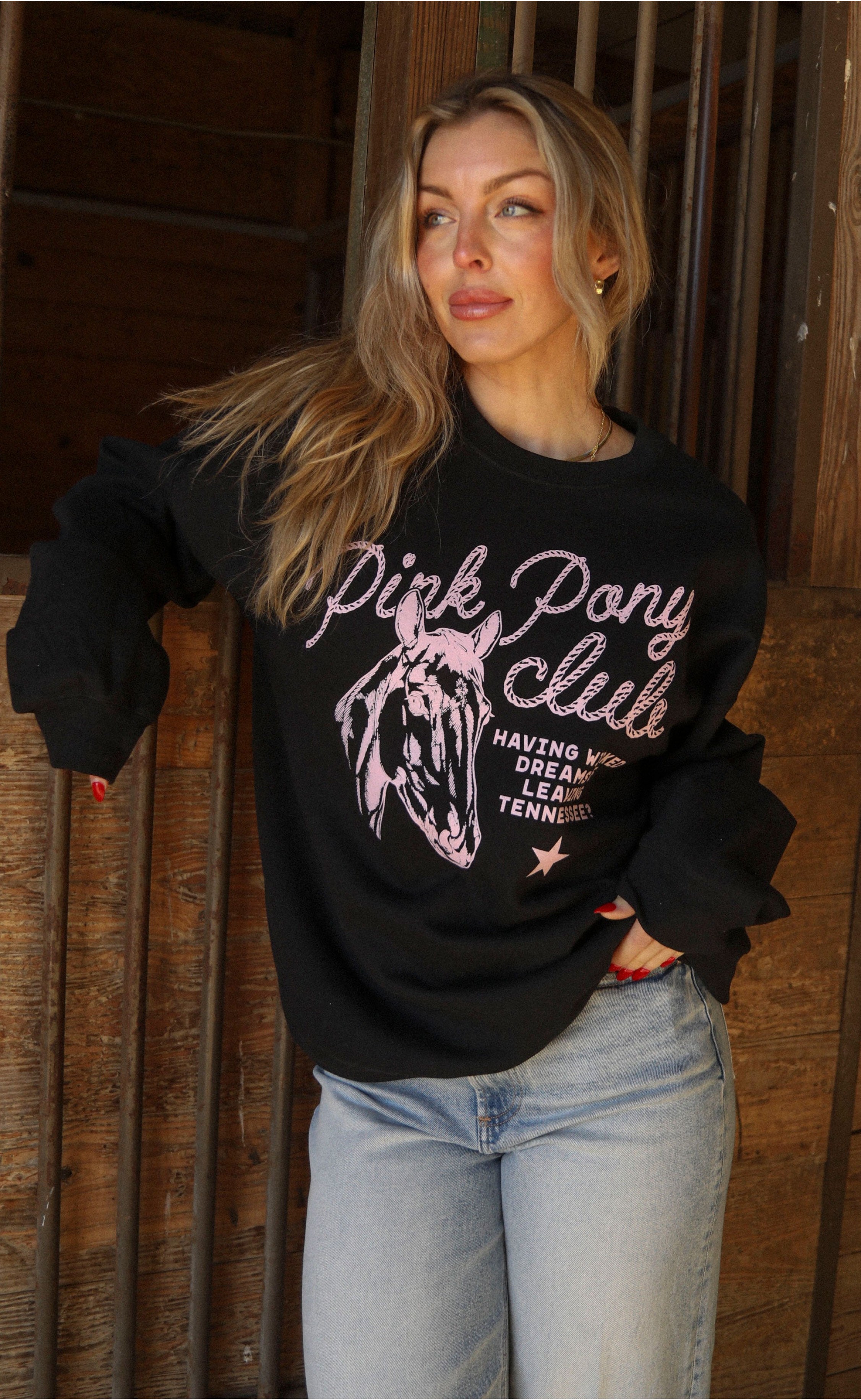 Pink Pony Club Graphic Sweatshirt – Stylish and ...