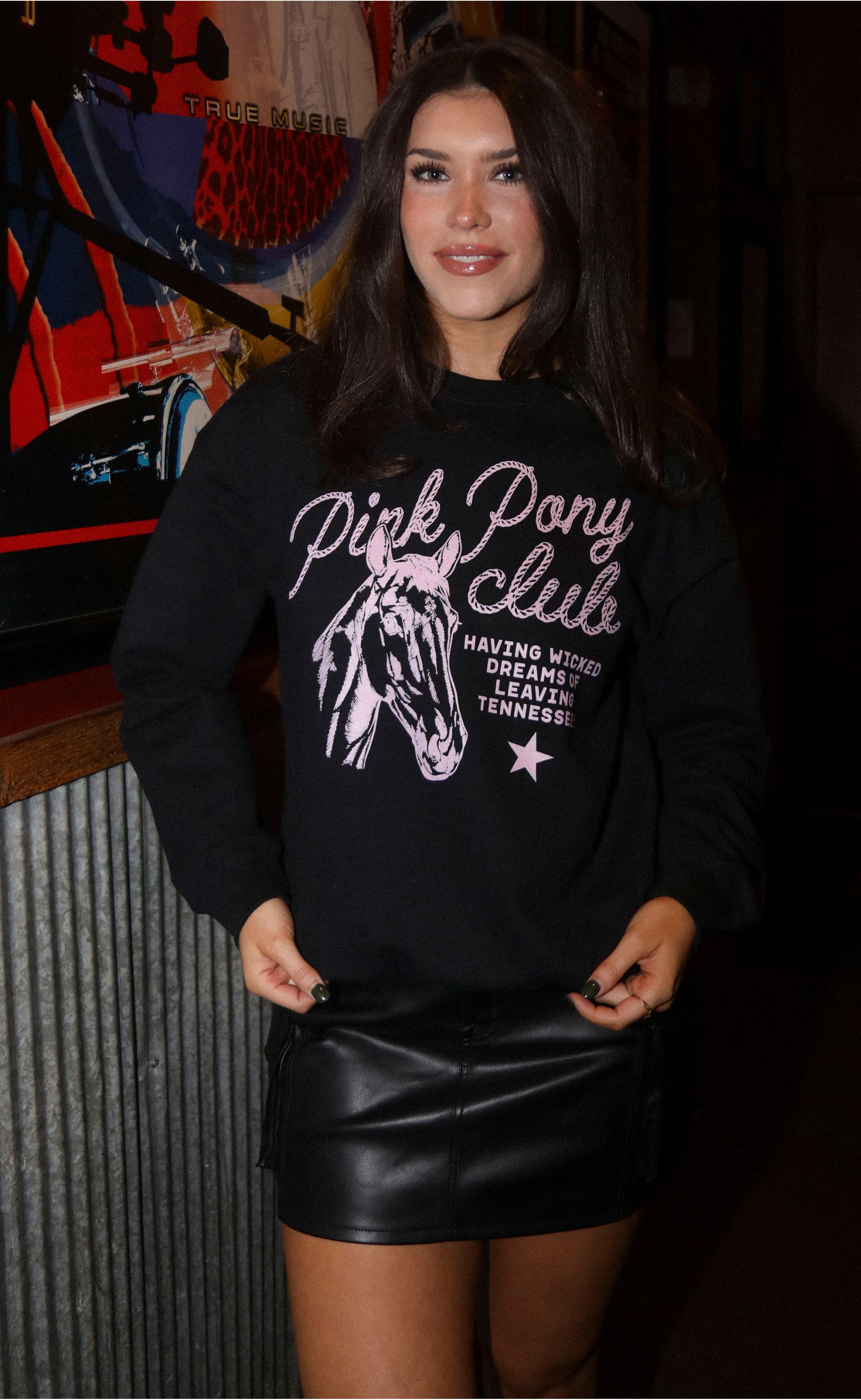 Pink Pony Club Graphic Sweatshirt – Stylish and Comfortable Crewneck