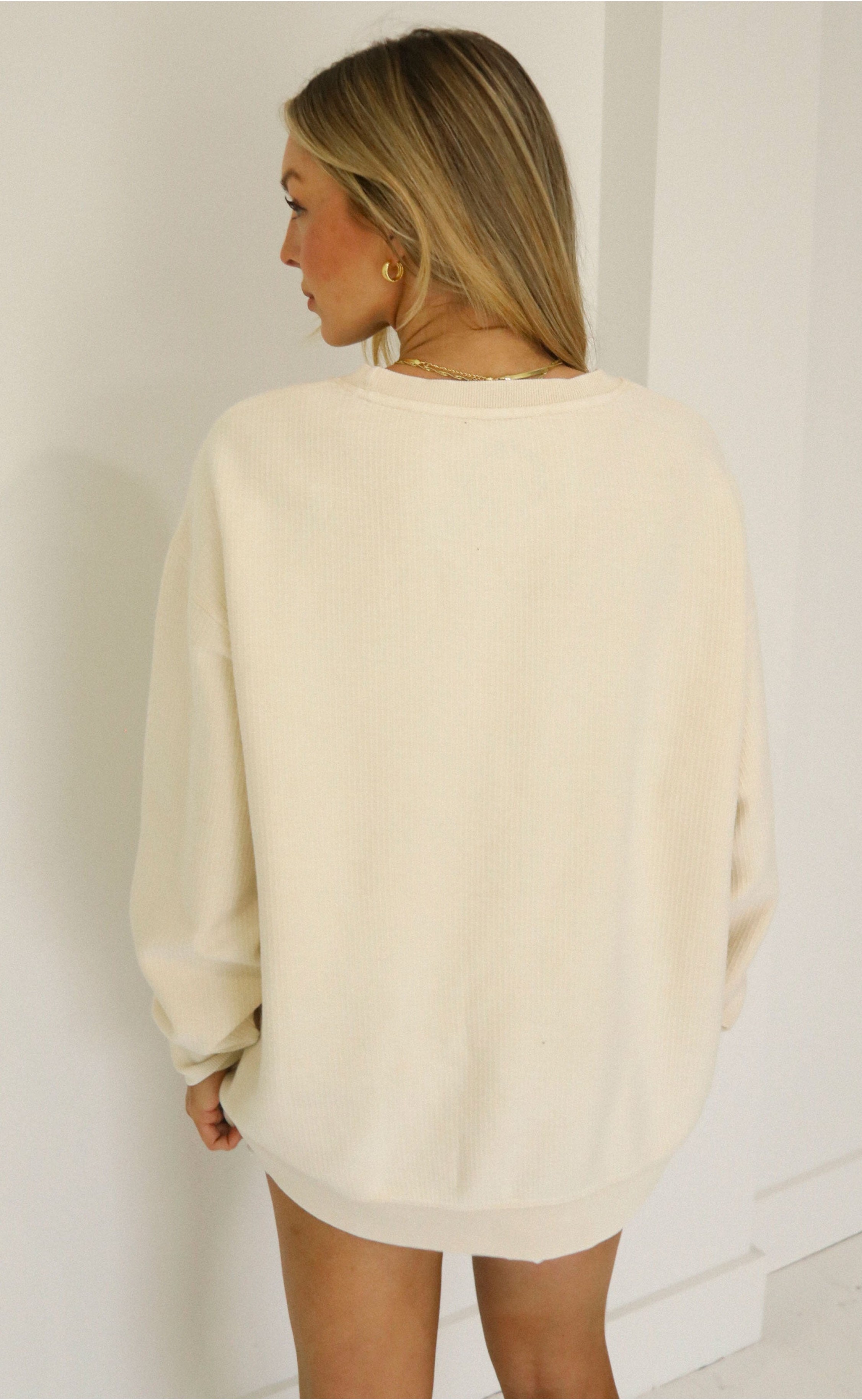 Dog Mom Latte Corduroy Top – Warm and Relaxed Fit for Everyday Comfort