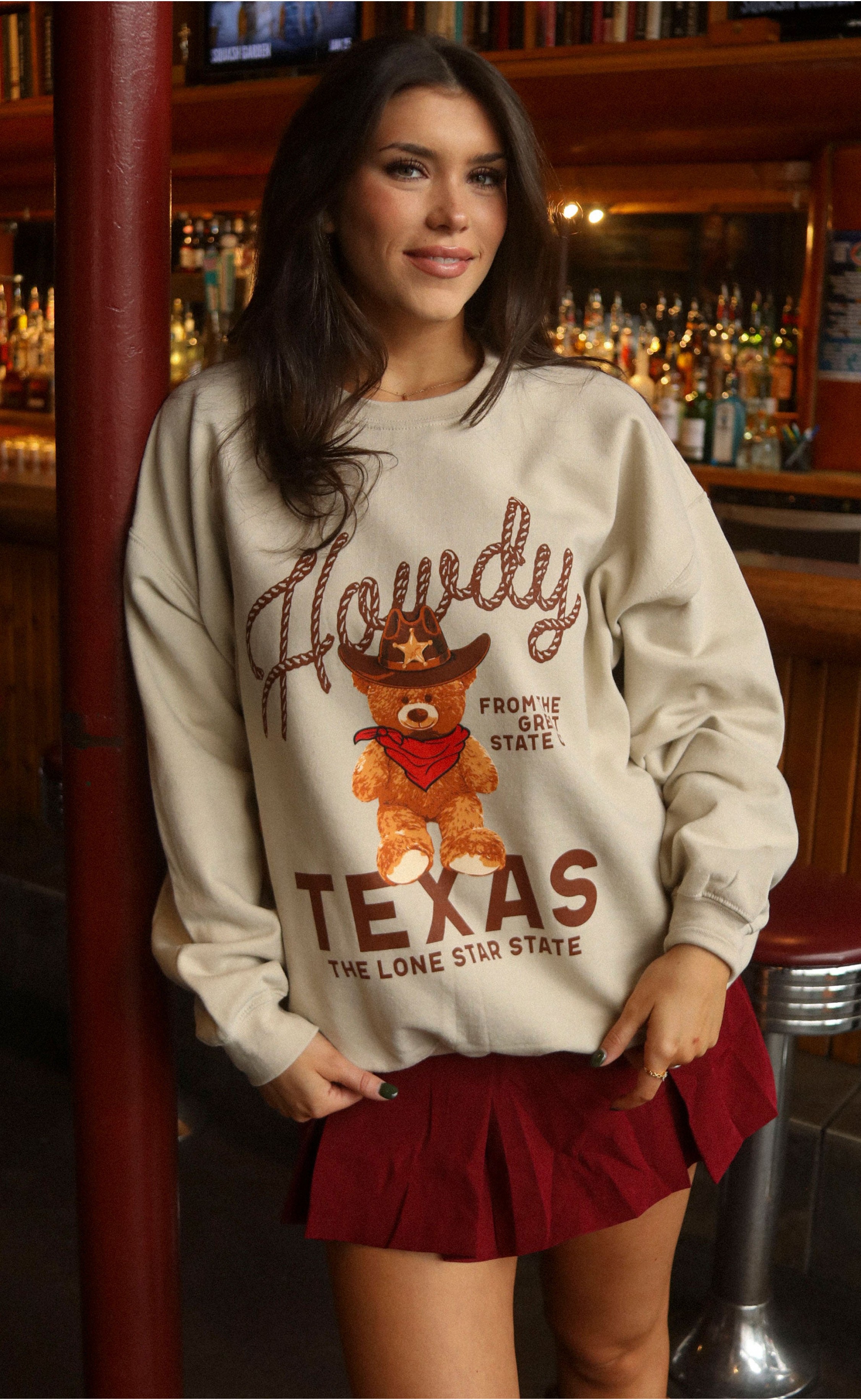 Wrap Yourself in Comfort and Texas Pride with the Howdy Teddy Sweatshirt