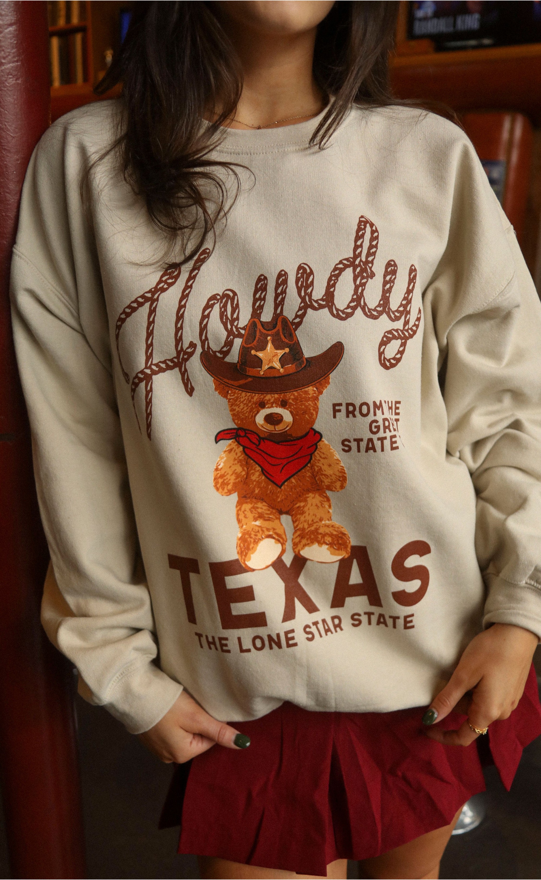 Wrap Yourself in Comfort and Texas Pride with the Howdy Teddy Sweatshirt