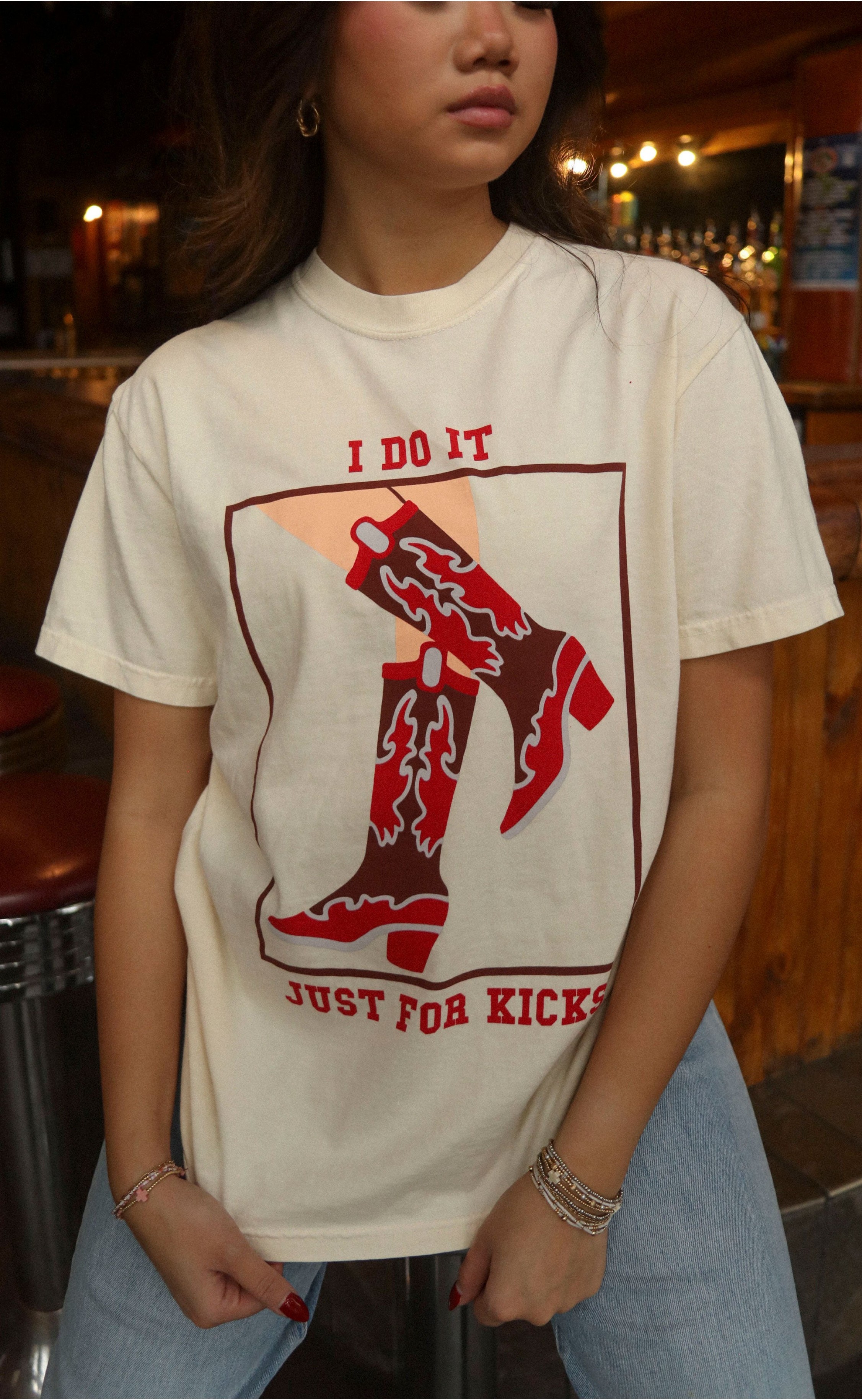 Just For Kicks Tee – Casual Graphic T-Shirt with Fun and Playful Vibe
