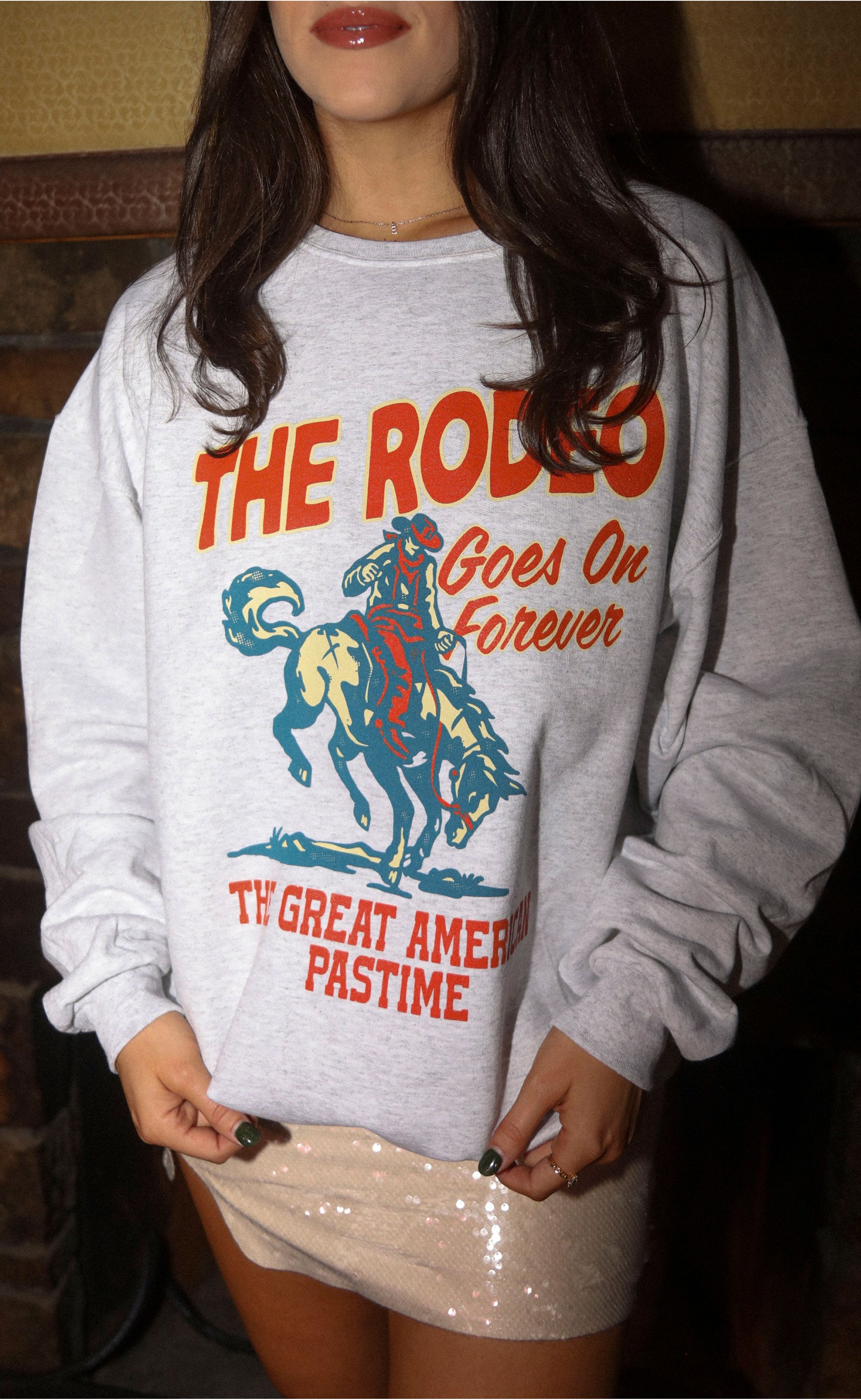 Rodeo Forever Grey Sweatshirt – Classic Style for the Modern Cowboy or Cowgirl