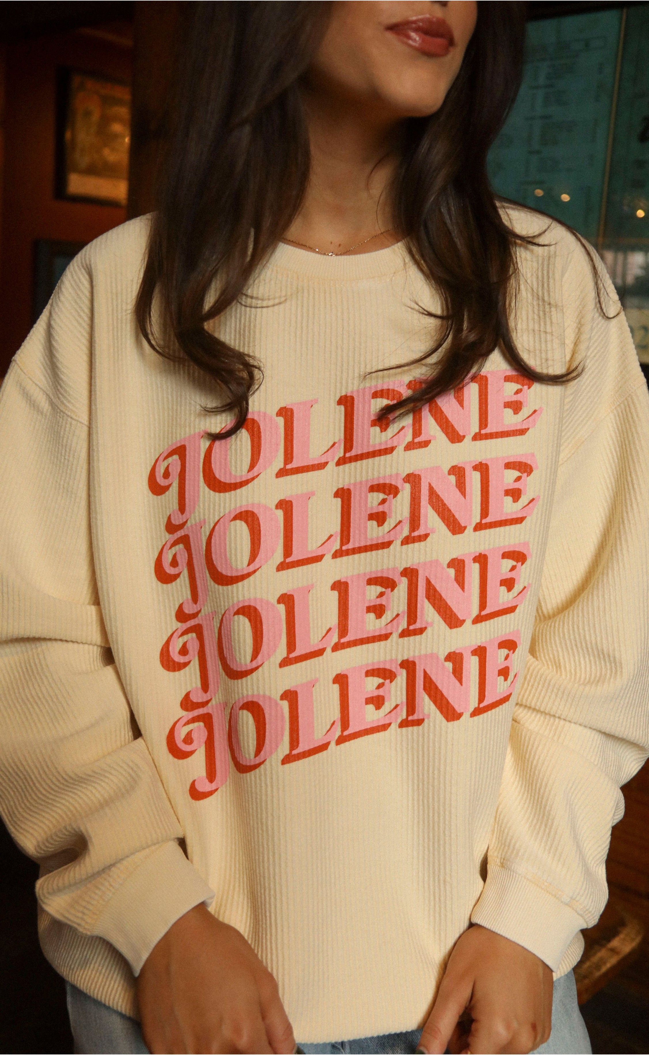 Jolene Corded Sweatshirt – Vintage-Inspired Comfort with a Modern Twist