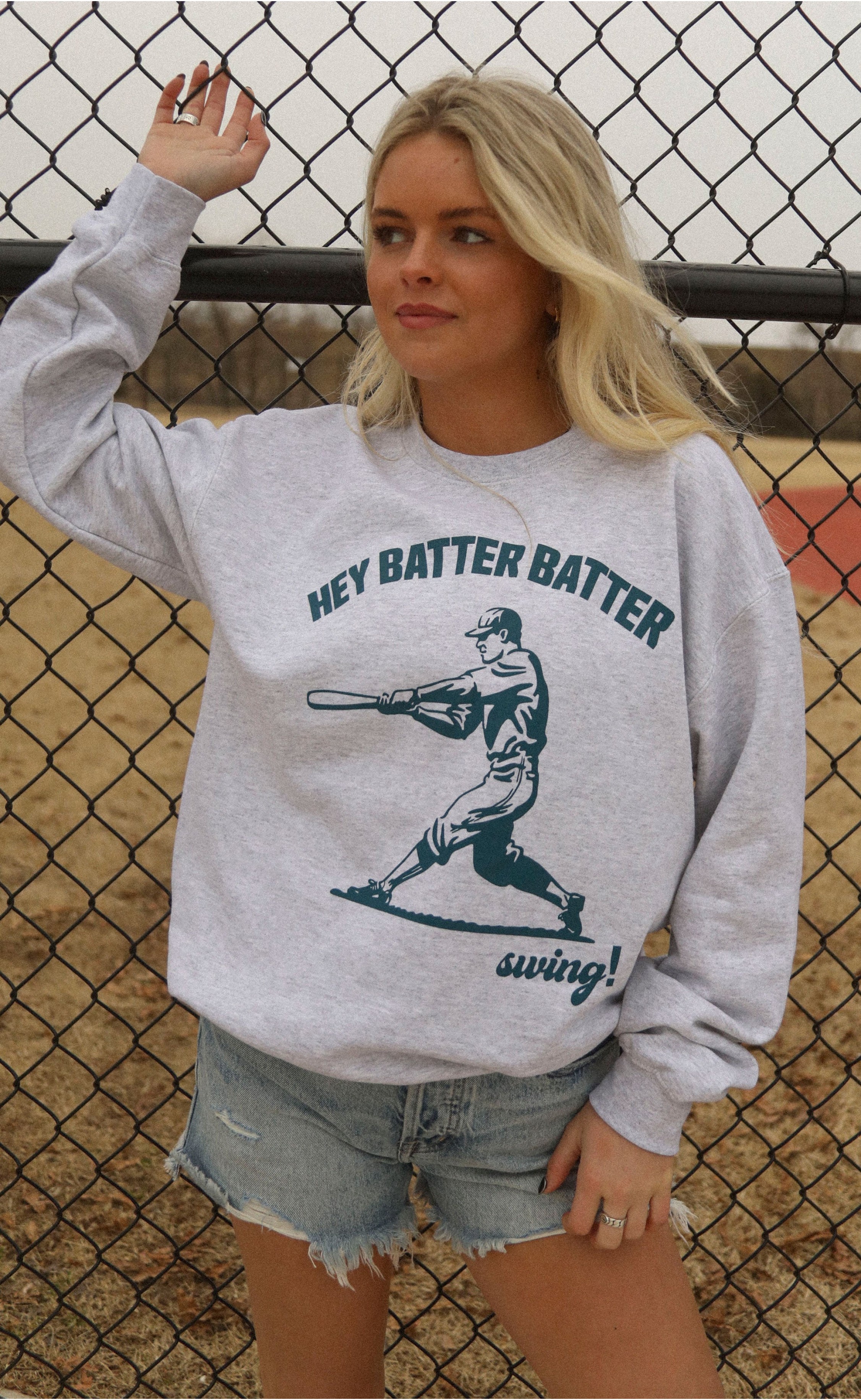 Batter Batter Sweatshirt – Playful Baseball-Inspired Cozy Pullover